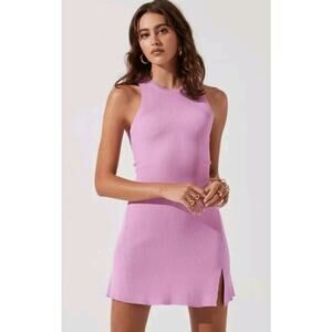 Astr the Label Women Dress Size Medium Meera Pink Orchid Ribbed Sleeveless